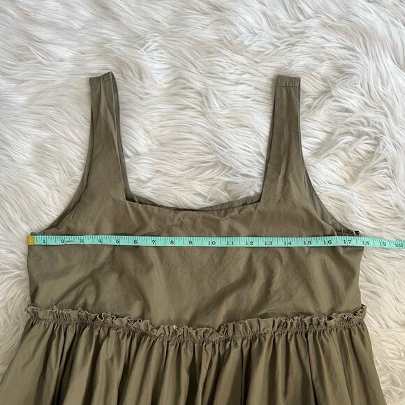 Mable Tiered Ruffle Sleeveless Mini Dress In Dusty Sage - Picture 6 of 10